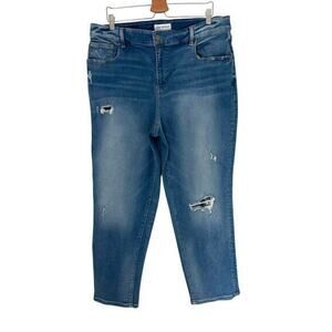 Lane Bryant Flex Magic Waistband High Rise Girlfriend Straight Size 18